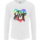 Stop Homophobia Gay Pride Day Awareness Mens Long Sleeve T-Shirt White