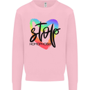 Stop Homophobia Gay Pride Day Awareness Mens Sweatshirt Jumper Light Pink