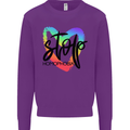 Stop Homophobia Gay Pride Day Awareness Mens Sweatshirt Jumper Purple