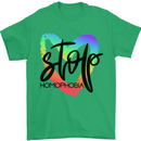 Stop Homophobia Gay Pride Day Awareness Mens T-Shirt Cotton Gildan Irish Green