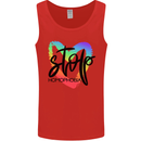 Stop Homophobia Gay Pride Day Awareness Mens Vest Tank Top Red