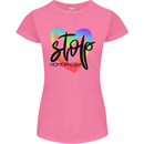 Stop Homophobia Gay Pride Day Awareness Womens Petite Cut T-Shirt Azalea