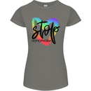 Stop Homophobia Gay Pride Day Awareness Womens Petite Cut T-Shirt Charcoal