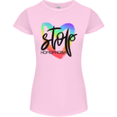 Stop Homophobia Gay Pride Day Awareness Womens Petite Cut T-Shirt Light Pink