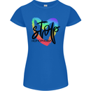 Stop Homophobia Gay Pride Day Awareness Womens Petite Cut T-Shirt Royal Blue