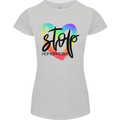 Stop Homophobia Gay Pride Day Awareness Womens Petite Cut T-Shirt Sports Grey