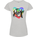 Stop Homophobia Gay Pride Day Awareness Womens Petite Cut T-Shirt Sports Grey