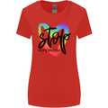 Stop Homophobia Gay Pride Day Awareness Womens Wider Cut T-Shirt Red