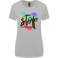 Stop Homophobia Gay Pride Day Awareness Womens Wider Cut T-Shirt Sports Grey
