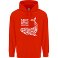 Stop Ocean Plastic Pollution Climate Change Childrens Kids Hoodie Bright Red