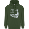 Stop Ocean Plastic Pollution Climate Change Childrens Kids Hoodie Forest Green