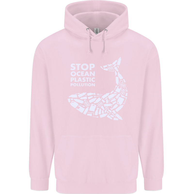 Stop Ocean Plastic Pollution Climate Change Childrens Kids Hoodie Light Pink
