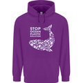 Stop Ocean Plastic Pollution Climate Change Childrens Kids Hoodie Purple