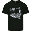 Stop Ocean Plastic Pollution Climate Change Kids T-Shirt Childrens Black