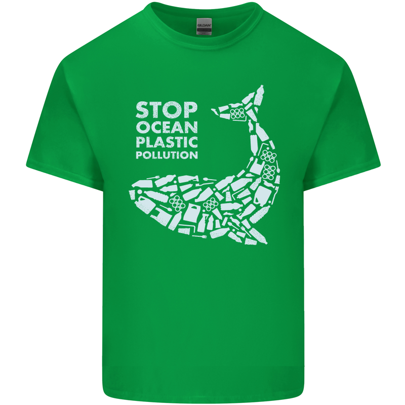 Stop Ocean Plastic Pollution Climate Change Kids T-Shirt Childrens Irish Green