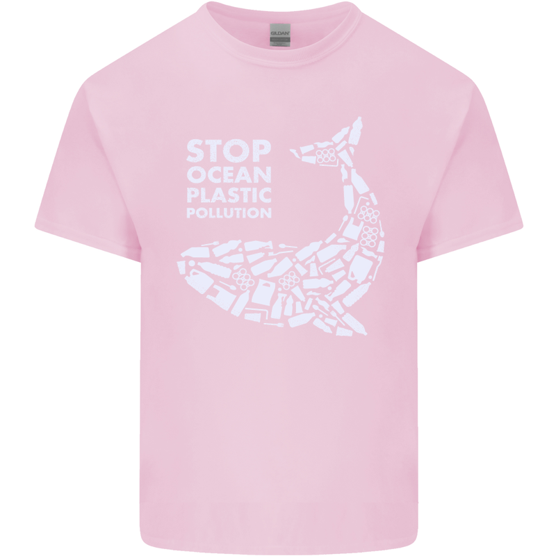 Stop Ocean Plastic Pollution Climate Change Kids T-Shirt Childrens Light Pink