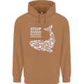 Stop Ocean Plastic Pollution Climate Change Mens 80% Cotton Hoodie Caramel Latte