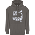 Stop Ocean Plastic Pollution Climate Change Mens 80% Cotton Hoodie Charcoal