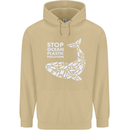 Stop Ocean Plastic Pollution Climate Change Mens 80% Cotton Hoodie Sand