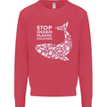Stop Ocean Plastic Pollution Climate Change Mens Sweatshirt Jumper Heliconia