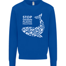 Stop Ocean Plastic Pollution Climate Change Mens Sweatshirt Jumper Royal Blue