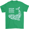 Stop Ocean Plastic Pollution Climate Change Mens T-Shirt Cotton Gildan Irish Green