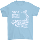 Stop Ocean Plastic Pollution Climate Change Mens T-Shirt Cotton Gildan Light Blue