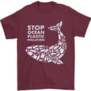 Stop Ocean Plastic Pollution Climate Change Mens T-Shirt Cotton Gildan Maroon