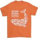 Stop Ocean Plastic Pollution Climate Change Mens T-Shirt Cotton Gildan Orange