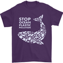 Stop Ocean Plastic Pollution Climate Change Mens T-Shirt Cotton Gildan Purple