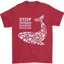 Stop Ocean Plastic Pollution Climate Change Mens T-Shirt Cotton Gildan Red