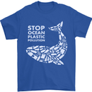 Stop Ocean Plastic Pollution Climate Change Mens T-Shirt Cotton Gildan Royal Blue