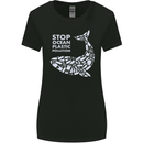 Stop Ocean Plastic Pollution Climate Change Womens Wider Cut T-Shirt Black