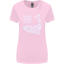 Stop Ocean Plastic Pollution Climate Change Womens Wider Cut T-Shirt Light Pink