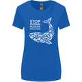 Stop Ocean Plastic Pollution Climate Change Womens Wider Cut T-Shirt Royal Blue