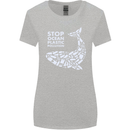 Stop Ocean Plastic Pollution Climate Change Womens Wider Cut T-Shirt Sports Grey
