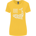 Stop Ocean Plastic Pollution Climate Change Womens Wider Cut T-Shirt Yellow