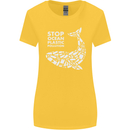 Stop Ocean Plastic Pollution Climate Change Womens Wider Cut T-Shirt Yellow