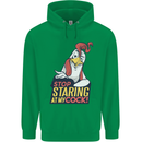 Stop Staring at My Cock Funny Rude Childrens Kids Hoodie Irish Green