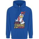 Stop Staring at My Cock Funny Rude Childrens Kids Hoodie Royal Blue