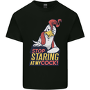 Stop Staring at My Cock Funny Rude Kids T-Shirt Childrens Black
