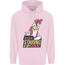 Stop Staring at My Cock Funny Rude Mens 80% Cotton Hoodie Light Pink