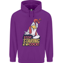 Stop Staring at My Cock Funny Rude Mens 80% Cotton Hoodie Purple