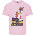 Stop Staring at My Cock Funny Rude Mens Cotton T-Shirt Tee Top Light Pink