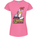 Stop Staring at My Cock Funny Rude Womens Petite Cut T-Shirt Azalea