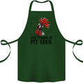 Stop Starring at My Cock Funny Rude Cotton Apron 100% Organic Forest Green
