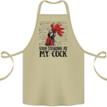Stop Starring at My Cock Funny Rude Cotton Apron 100% Organic Khaki