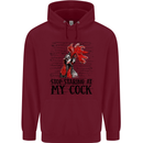 Stop Starring at My Cock Funny Rude Mens 80% Cotton Hoodie Maroon