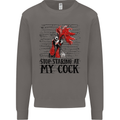Stop Starring at My Cock Funny Rude Mens Sweatshirt Jumper Charcoal