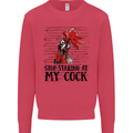 Stop Starring at My Cock Funny Rude Mens Sweatshirt Jumper Heliconia